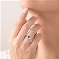 Ringe Mirco Visconti Dame Anelli Colore in Weißgold Zaffiro 0.57 Ct IE82/B10Z - IE82/B10Z